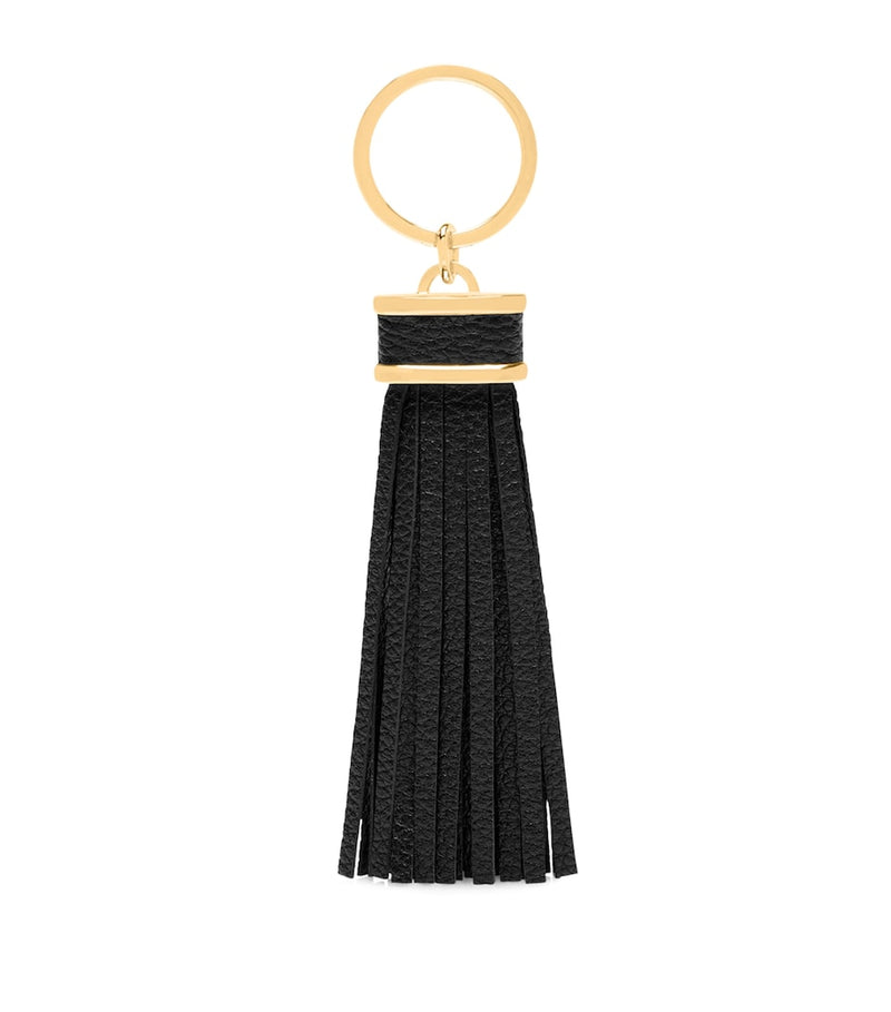 TOM FORD Leather T Tassel Keyring, imported from the UK