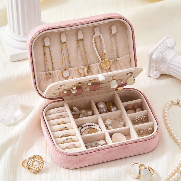 Livingandhome portable jewellery storage box with PU leather (British brand)