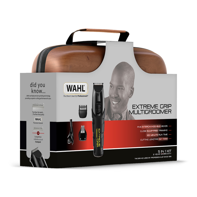 Wahl Extreme Grip Afro Multi Groomer with 5 heads, imported from the UK