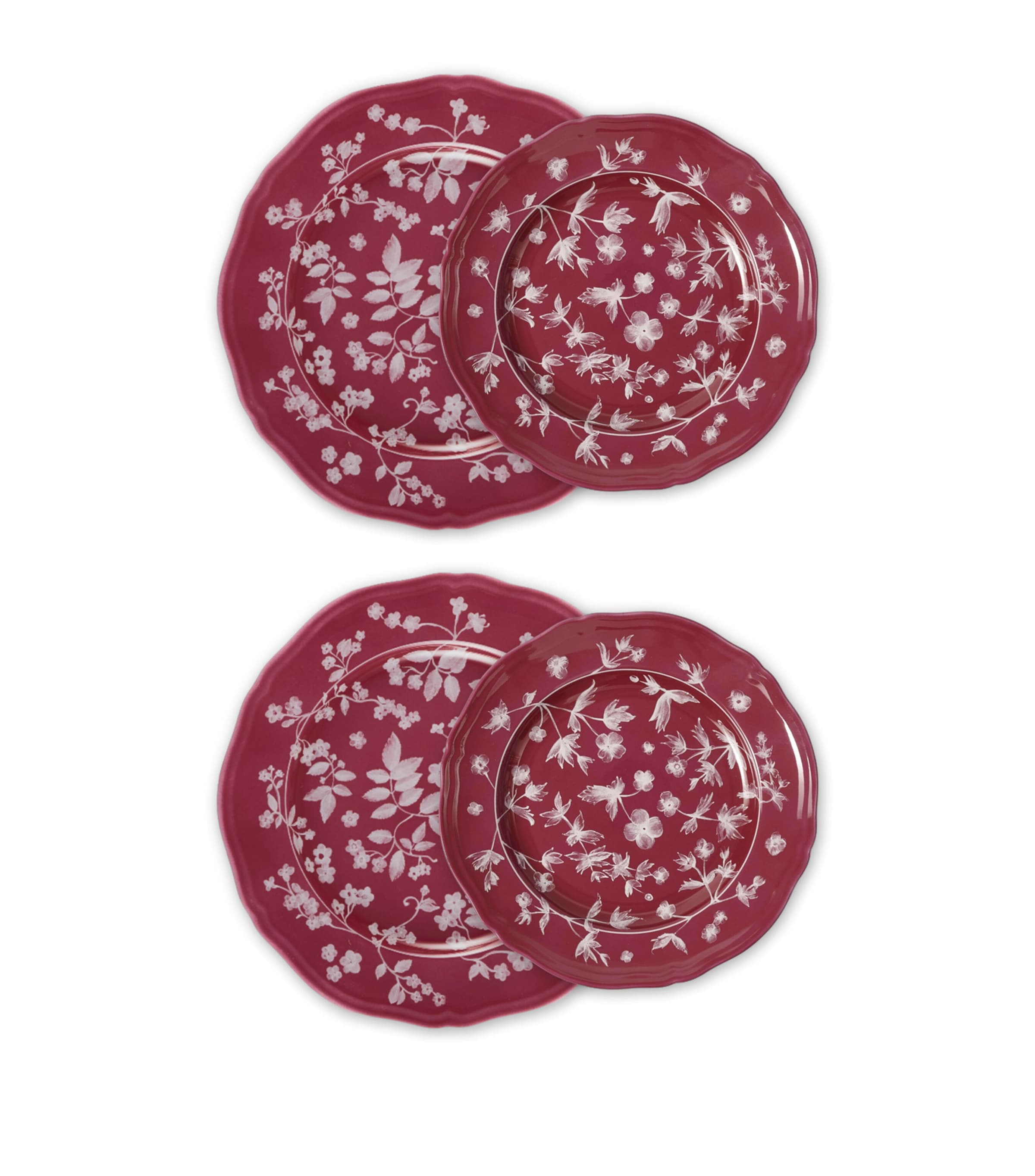 Ginori 1735 porcelain floral plate set - British product