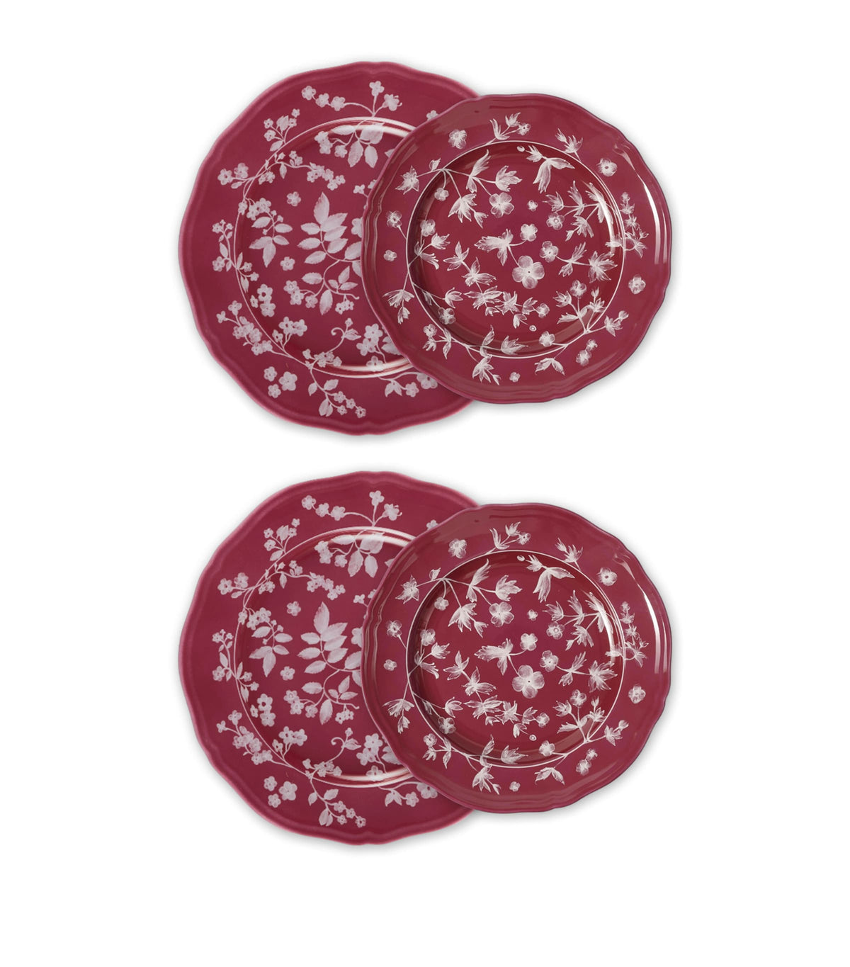Ginori 1735 porcelain floral plate set - British product