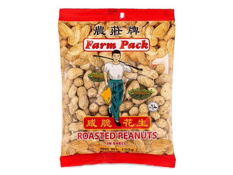 Farm Pack roasted peanuts in shell salted - British product