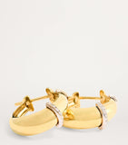 L'Atelier Nawbar yellow gold diamond earrings, imported from the UK