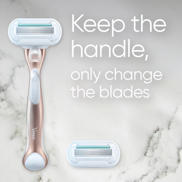 Venus Deluxe Smooth Sensitive RoseGold Razor - 3 Blades GOODS Sainsburys   