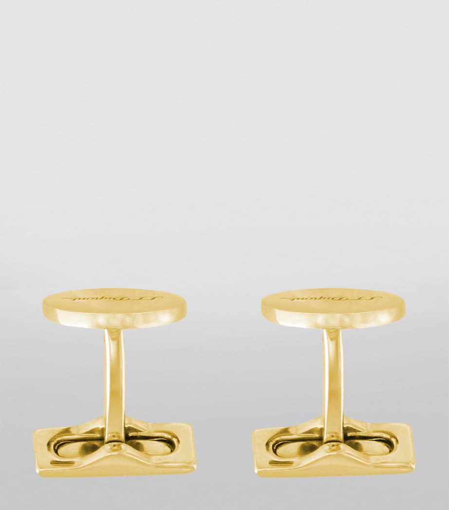 S.T. Dupont cufflinks with engraved logo, imported from the UK