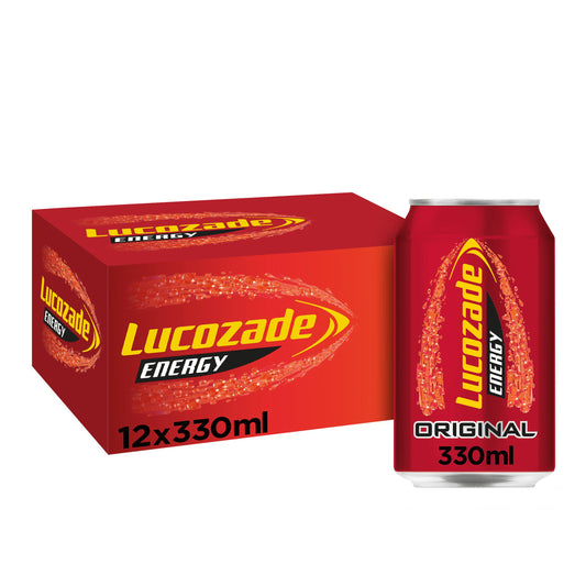 Lucozade Energy Drink Original Cans 12x330ml GOODS Sainsburys   