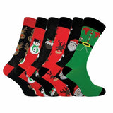 Sock Snob 6 Pairs Mens Novelty Cotton Xmas Socks 6-11 UK GOODS Superdrug   