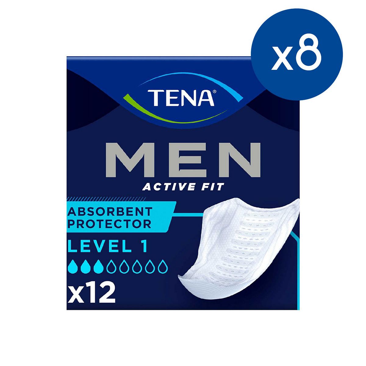 TENA Men Level 1 Incontinence Absorbent - 8 packs of 12 bundle GOODS Boots   