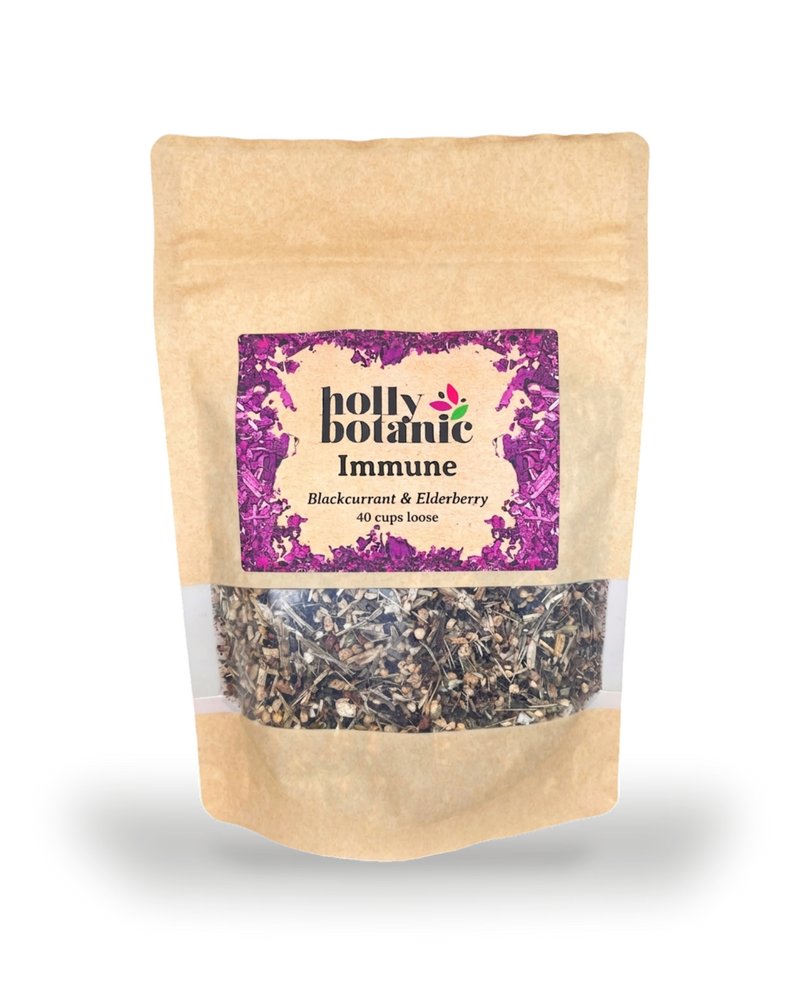 Holly Botanic immune tisane blackcurrant elderberry, imported from the UK