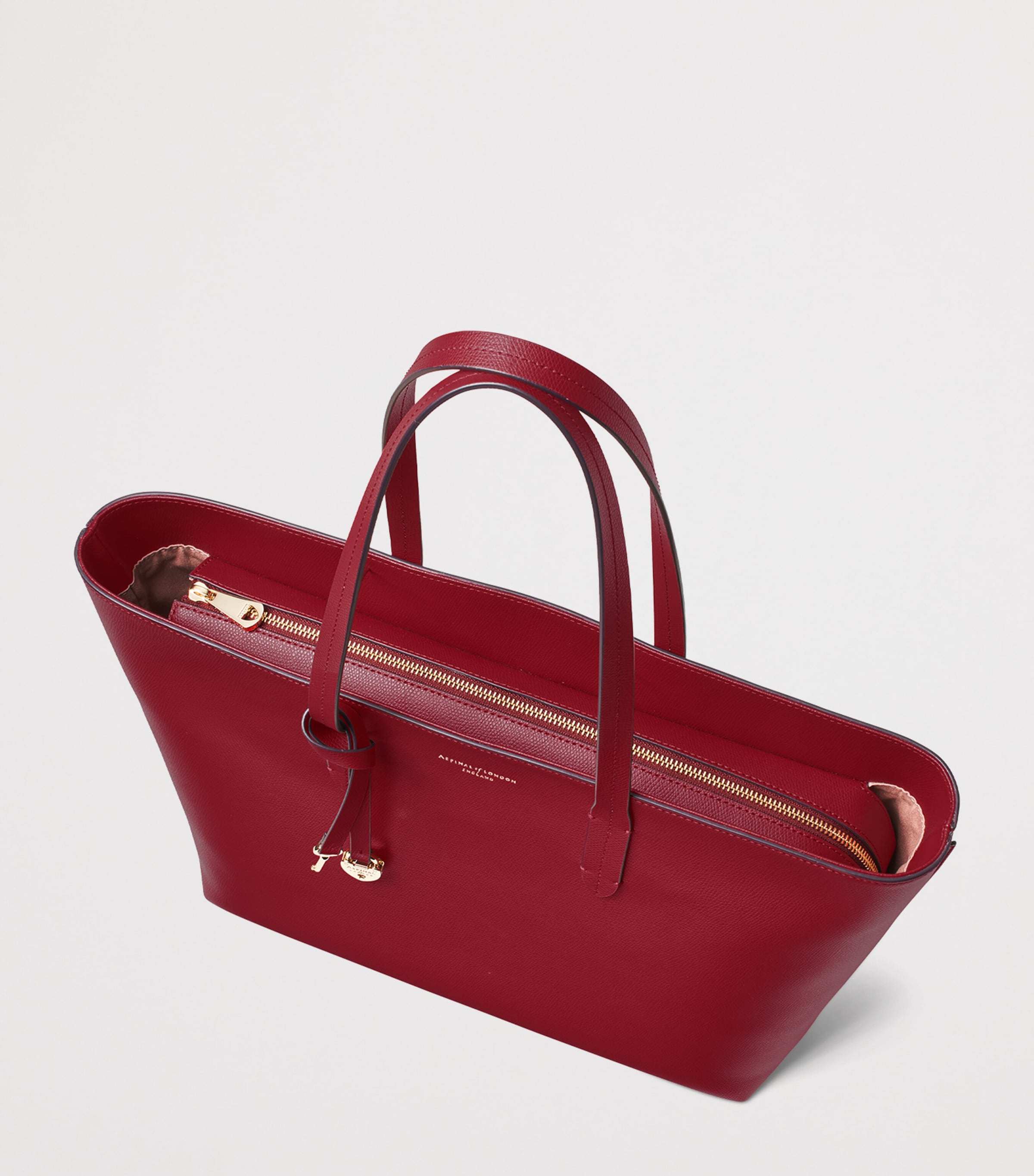 Aspinal Of London East West leather tote bag - British product