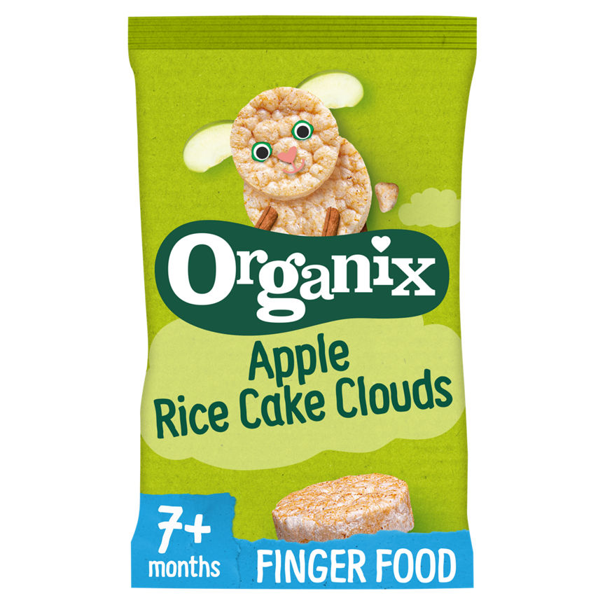 Organix Apple Rice Cake Clouds Baby Rice Cakes Finger Food Snack Baby Food ASDA   