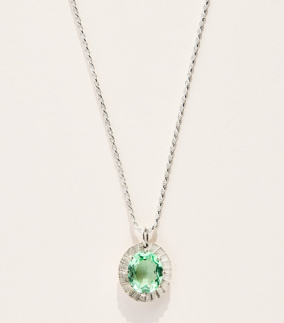 Bleue Burnham sapphire pendant necklace sterling silver, UK version