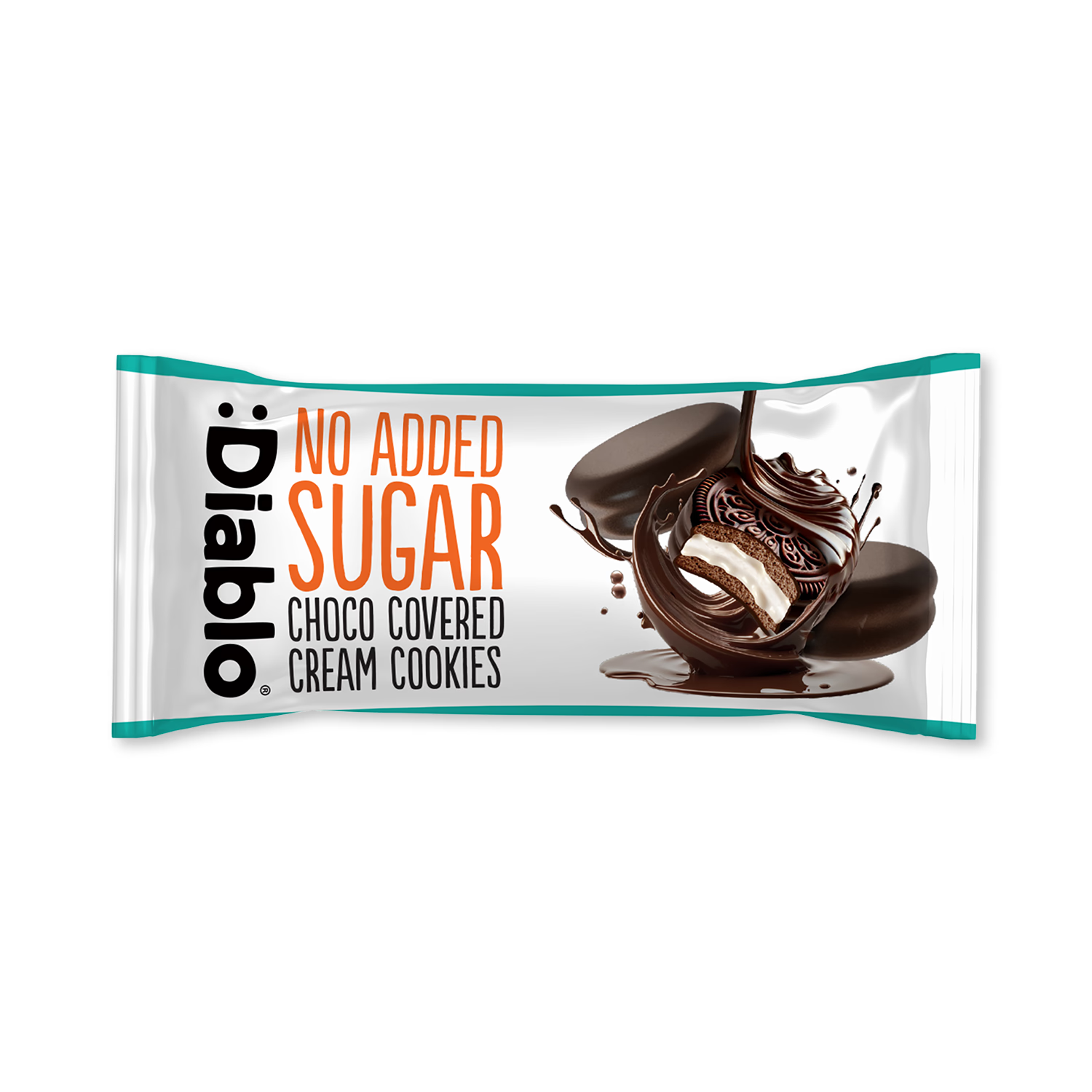 Diablo chocolate cream cookies no added sugar 34g - British product