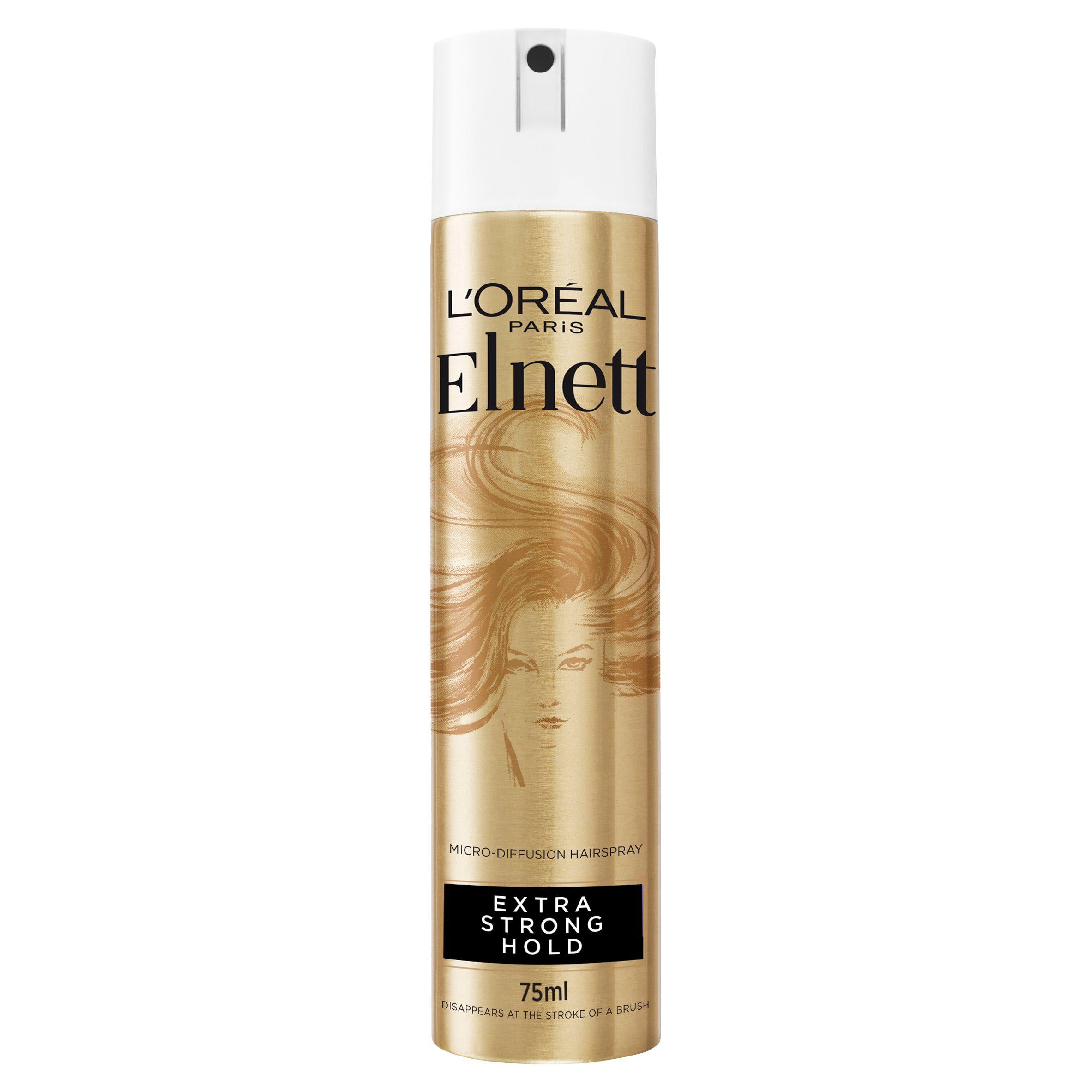 L'Oreal Elnett Extra Strong Hold Shine Hairspray 75ml styling & hairspray Sainsburys   