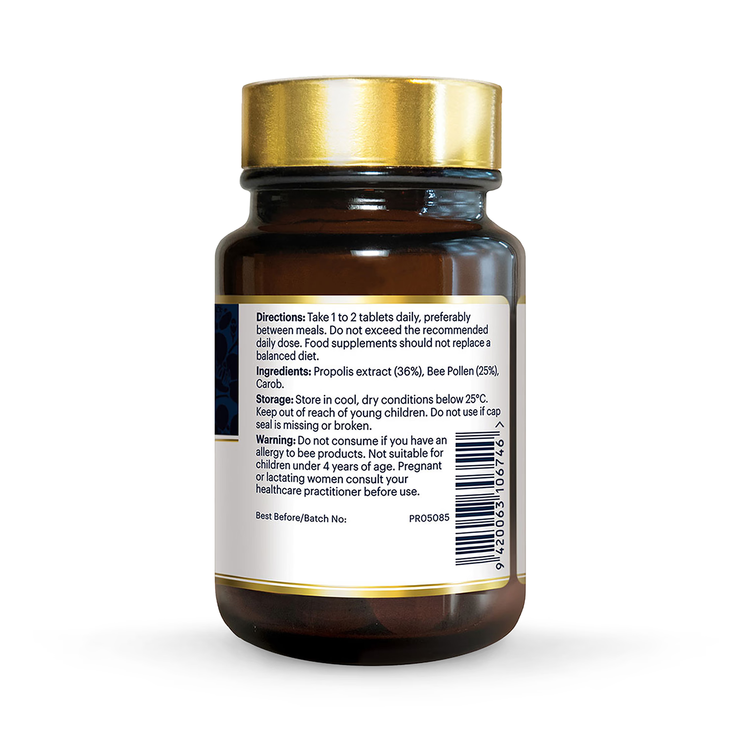 Manuka Health propolis and bee pollen chewable tablets 60 count - British product