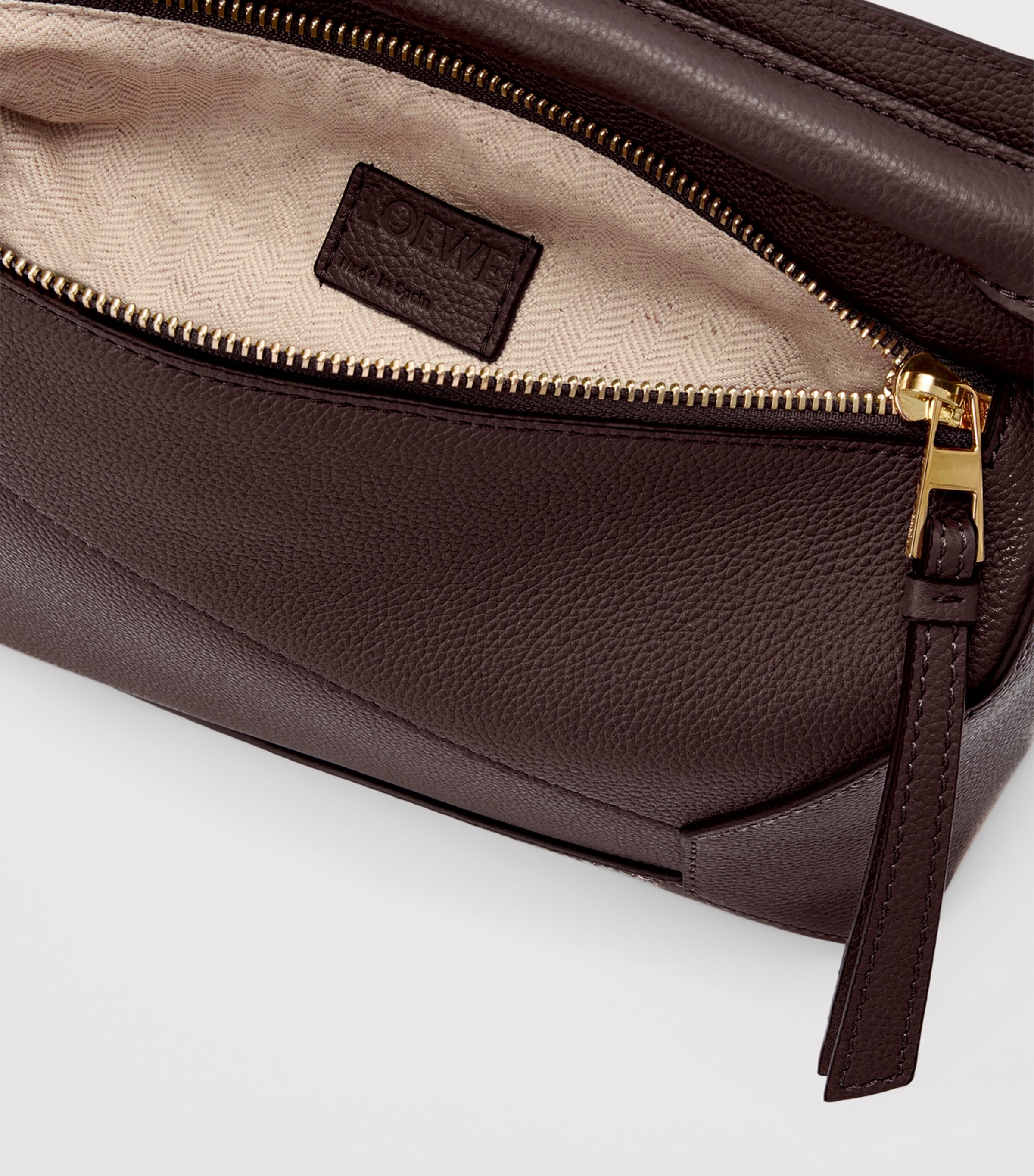 LOEWE small leather Puzzle Edge top-handle bag (British brand)