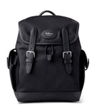 Scratch-Resistant Grained Leather Backpack with Buckle Fastening