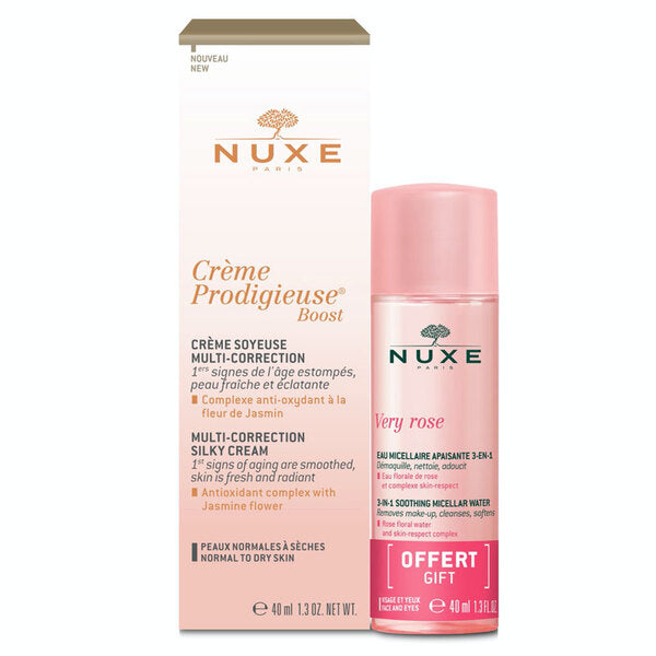NUXE Crème Prodigieuse Boost skincare gift set 40ml duo, UK version