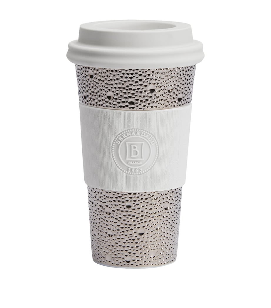 Bernardaud Ecume Platinum Nomad travel mug - British product