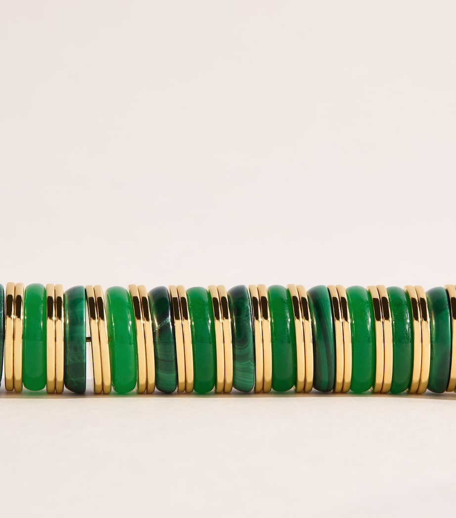 Eddie Borgo Lenox necklace jade malachite gold plated (British brand)