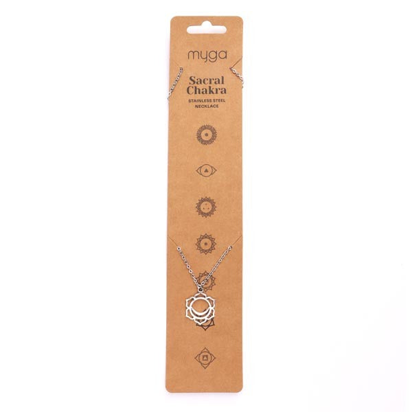 Myga sacral chakra necklace stainless steel - British product