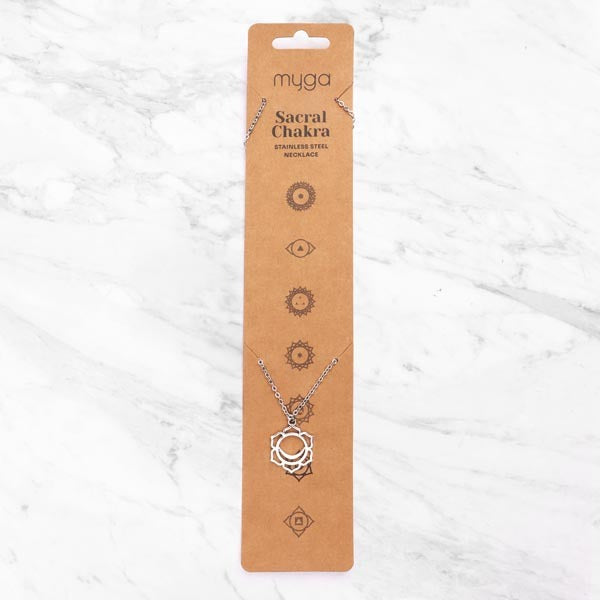 Myga sacral chakra necklace stainless steel - British product