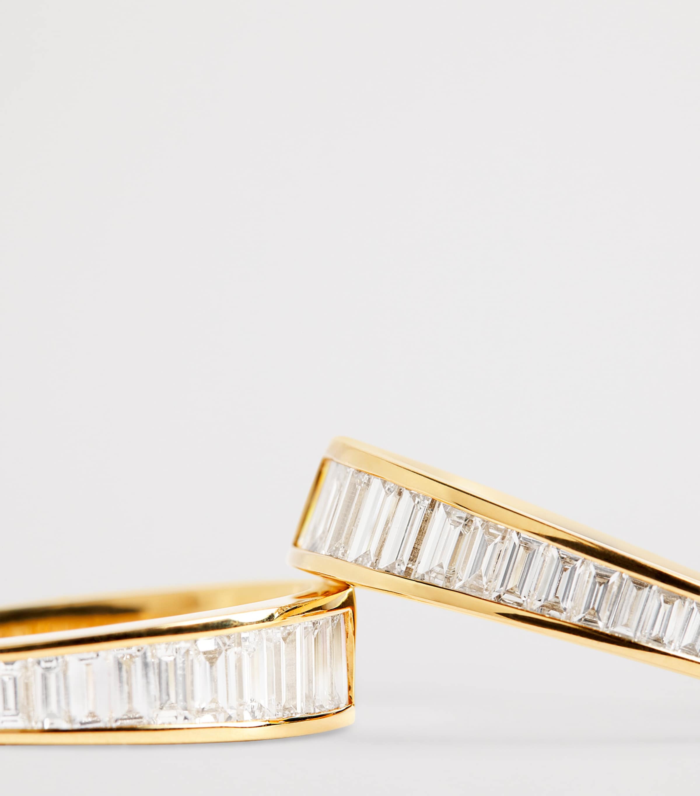 Anita Ko yellow gold and diamond hoop earrings - British product