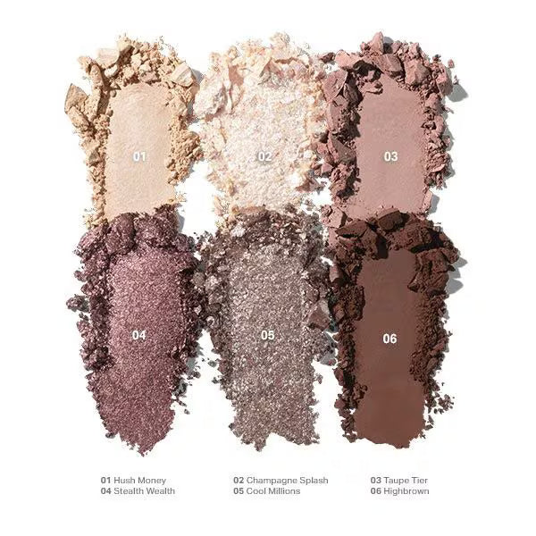 Morphe Rich Glitch eyeshadow palette 6-pan, imported from the UK