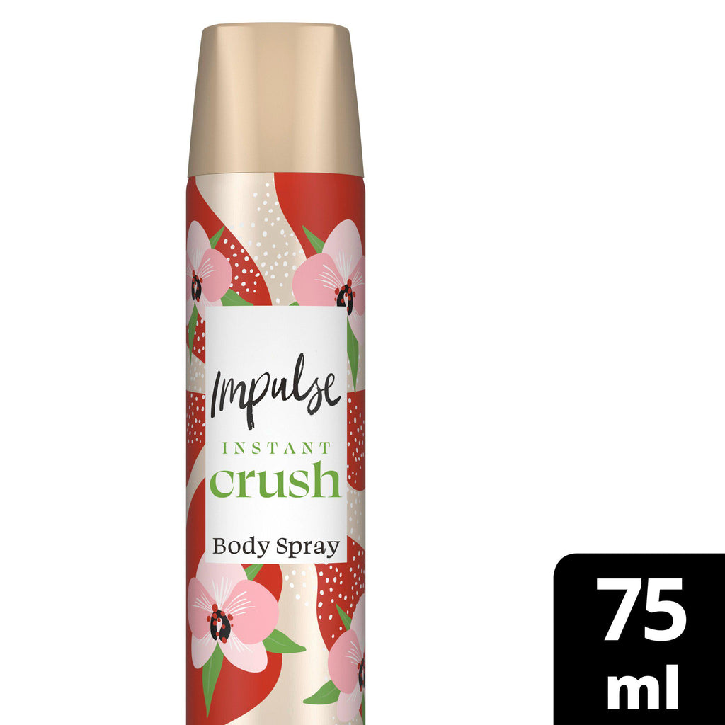 Impulse Body Spray Deodorant, Instant Crush 75ml