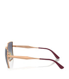 Vogue square sunglasses rose gold metal graduated tint (British brand)
