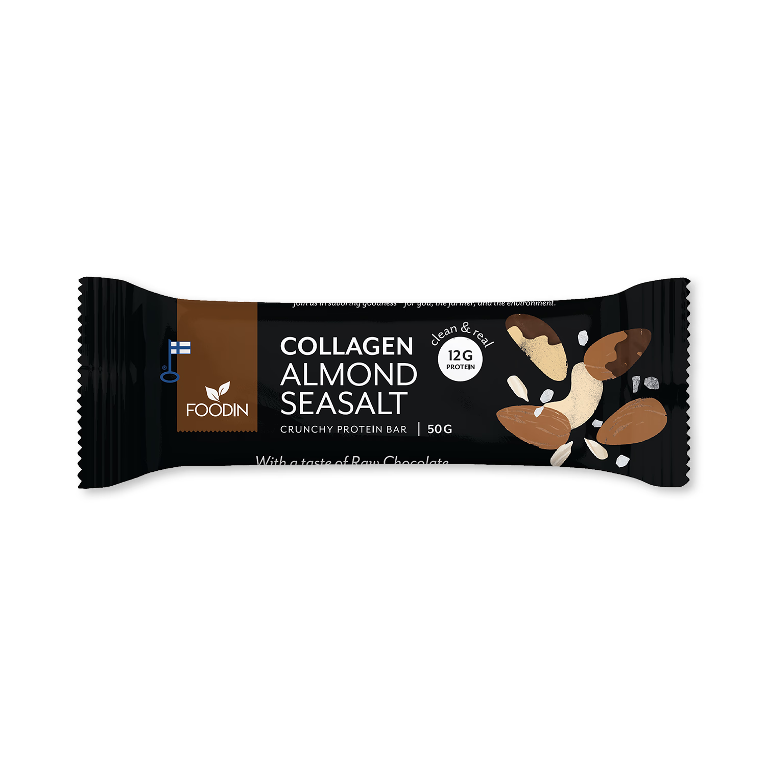 Collagen protein bar Almond Seasalt 12x50g, UK version