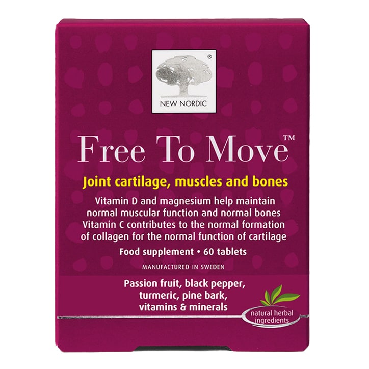 New Nordic Free to Move Joint Cartilage, Muscles & Bones 60 Tablets Bone & Muscle Health Holland&Barrett   