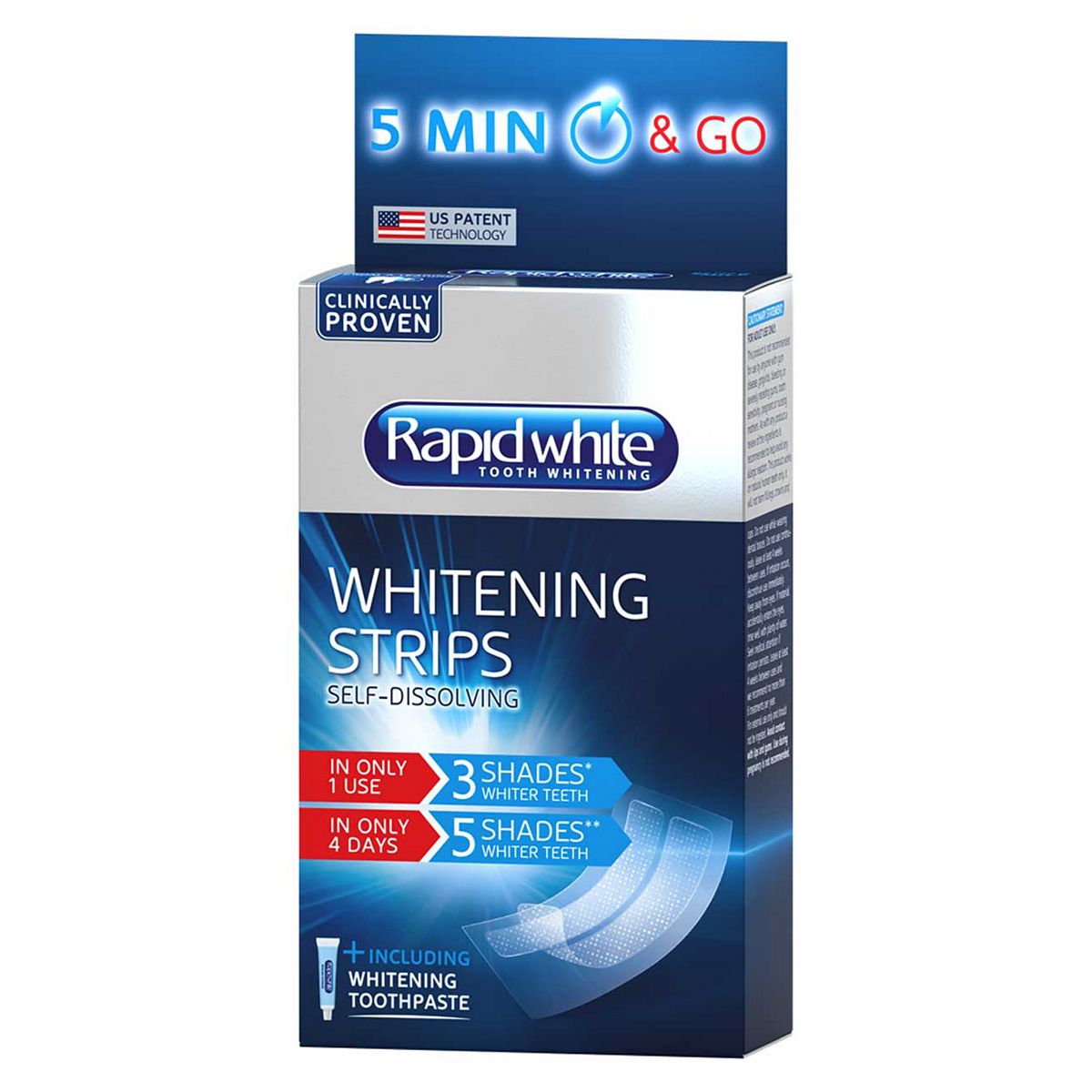 Rapid White 5 Minute Dissolving Tooth Whitening Strips GOODS Boots   