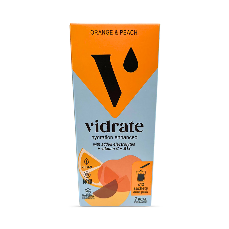 Vidrate hydration sachets Orange & Peach 12 sachets (British brand)