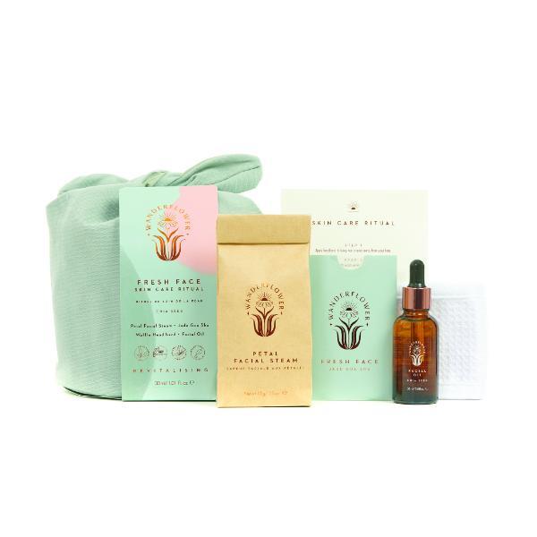Wanderflower Fresh Face skincare gift set - British product
