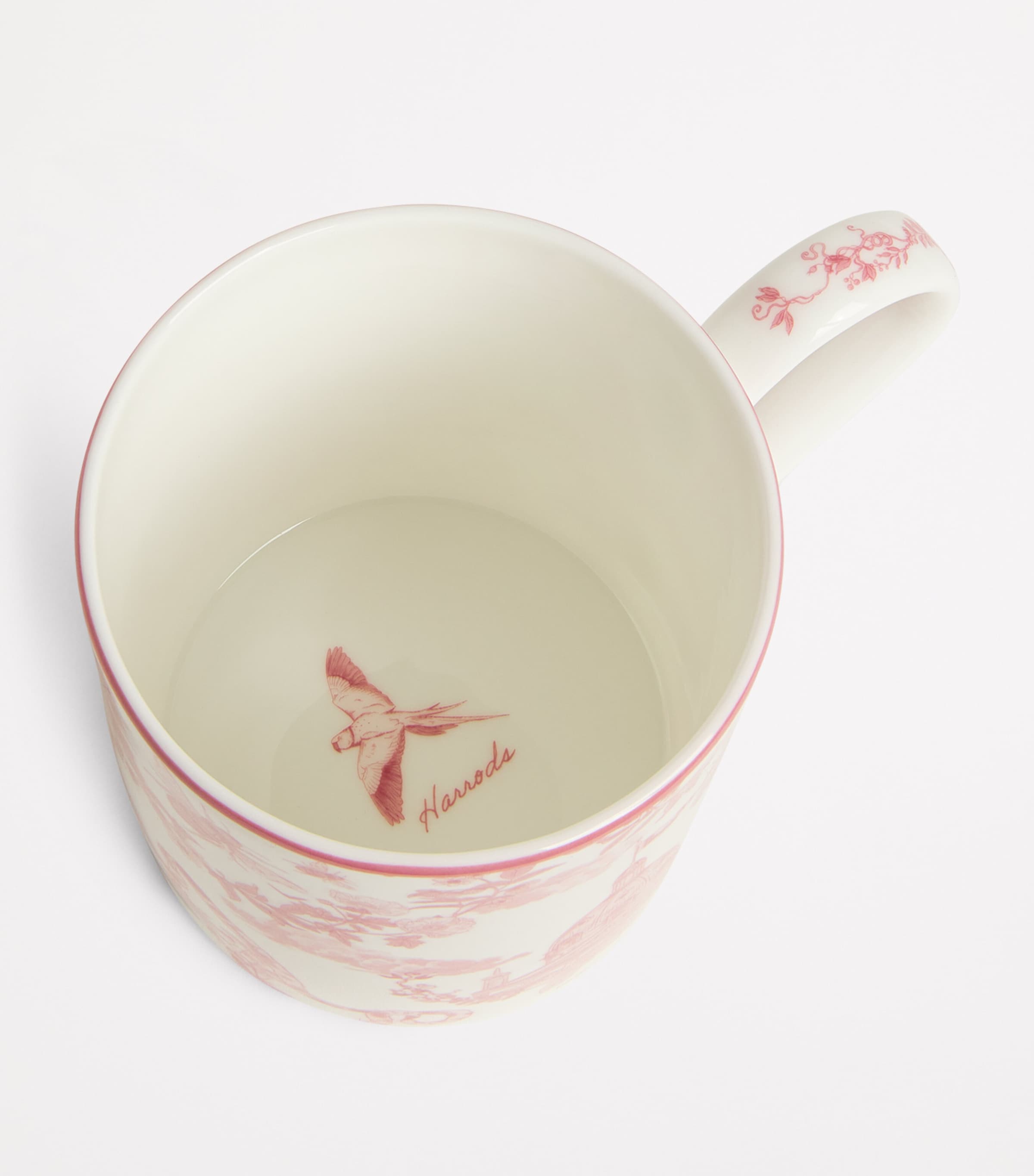 Harrods bone china Toile mug with 300ml capacity, UK version