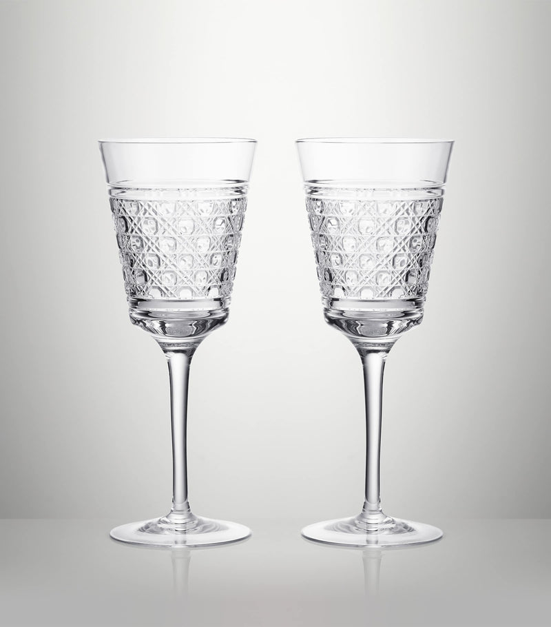 Waterford set of 2 crystal red wine goblets 384ml (British brand)