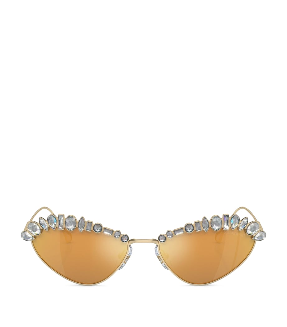 Swarovski crystal-embellished cat-eye sunglasses - British product