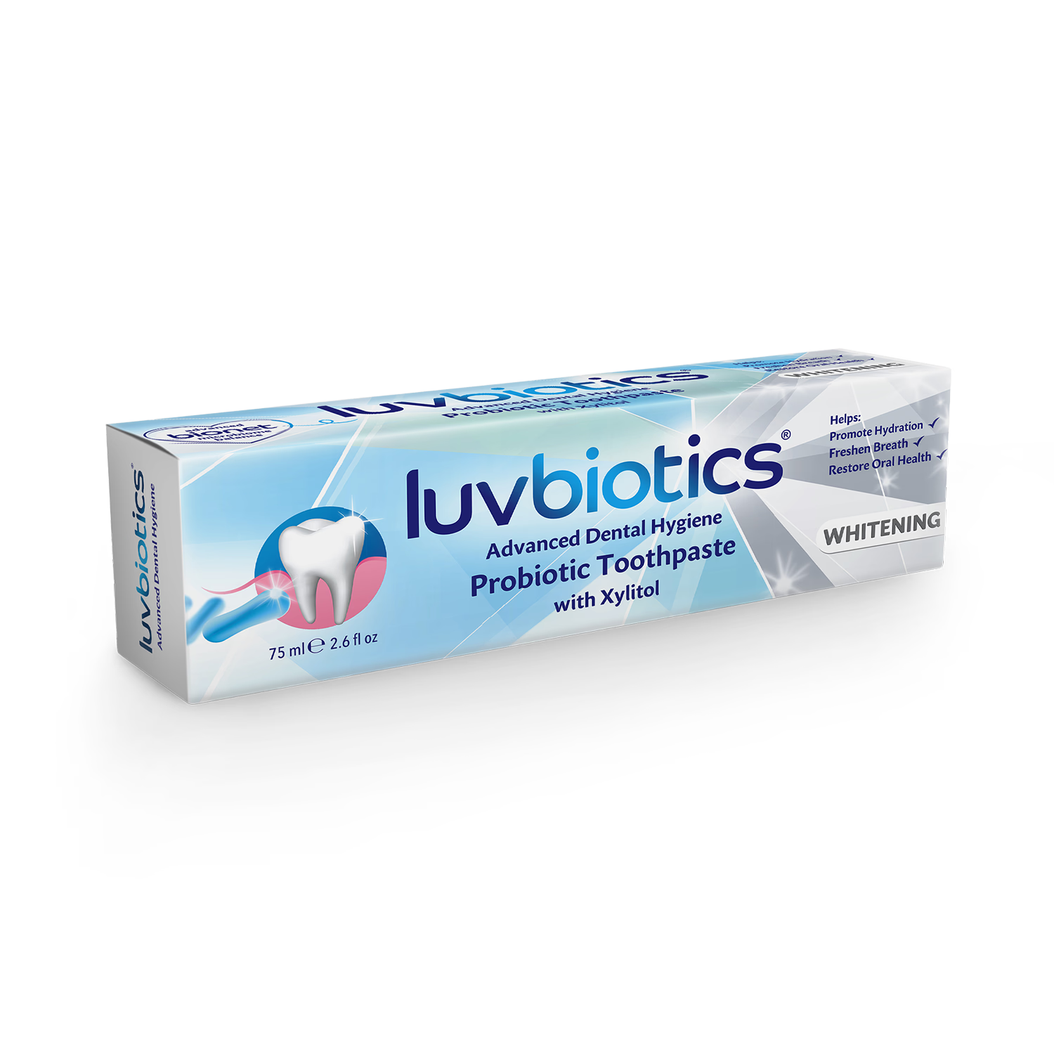 Luvbiotics whitening toothpaste (British brand)