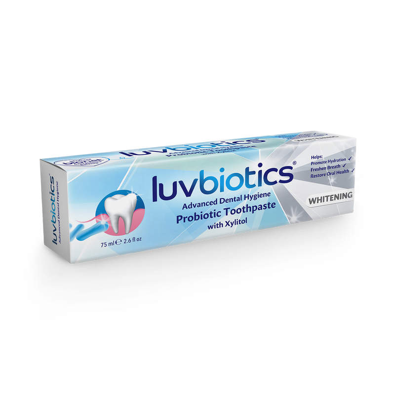 Luvbiotics whitening toothpaste (British brand)