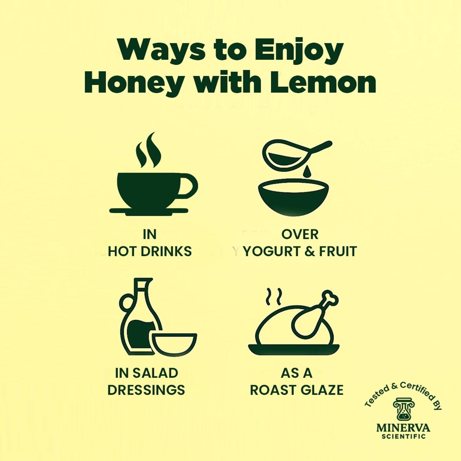 Honey & Greens honey lemon 240g, imported from the UK