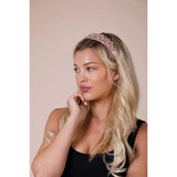 SVNX embellished crystal headband in pink - British product