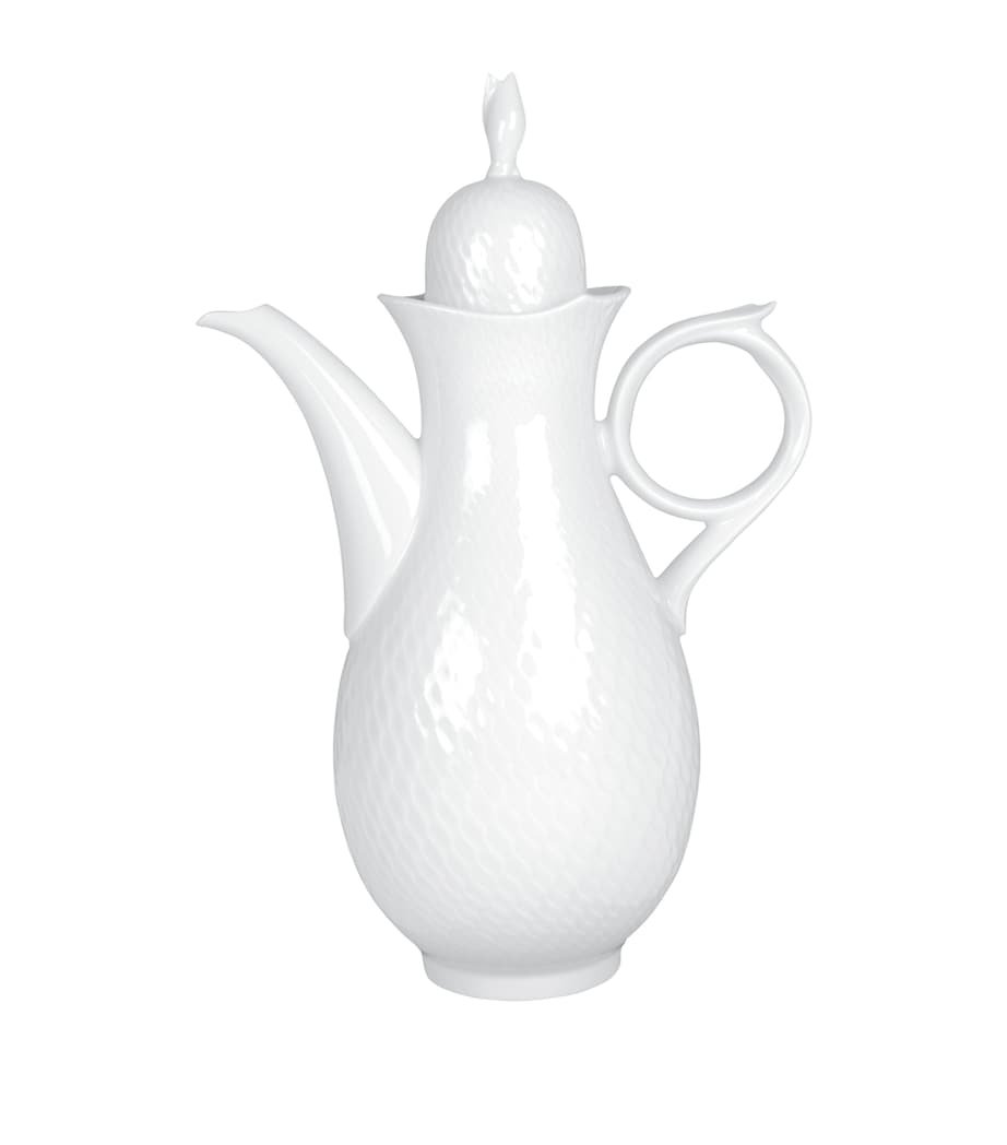 Meissen porcelain coffee pot 1.3L wave relief design (British brand)
