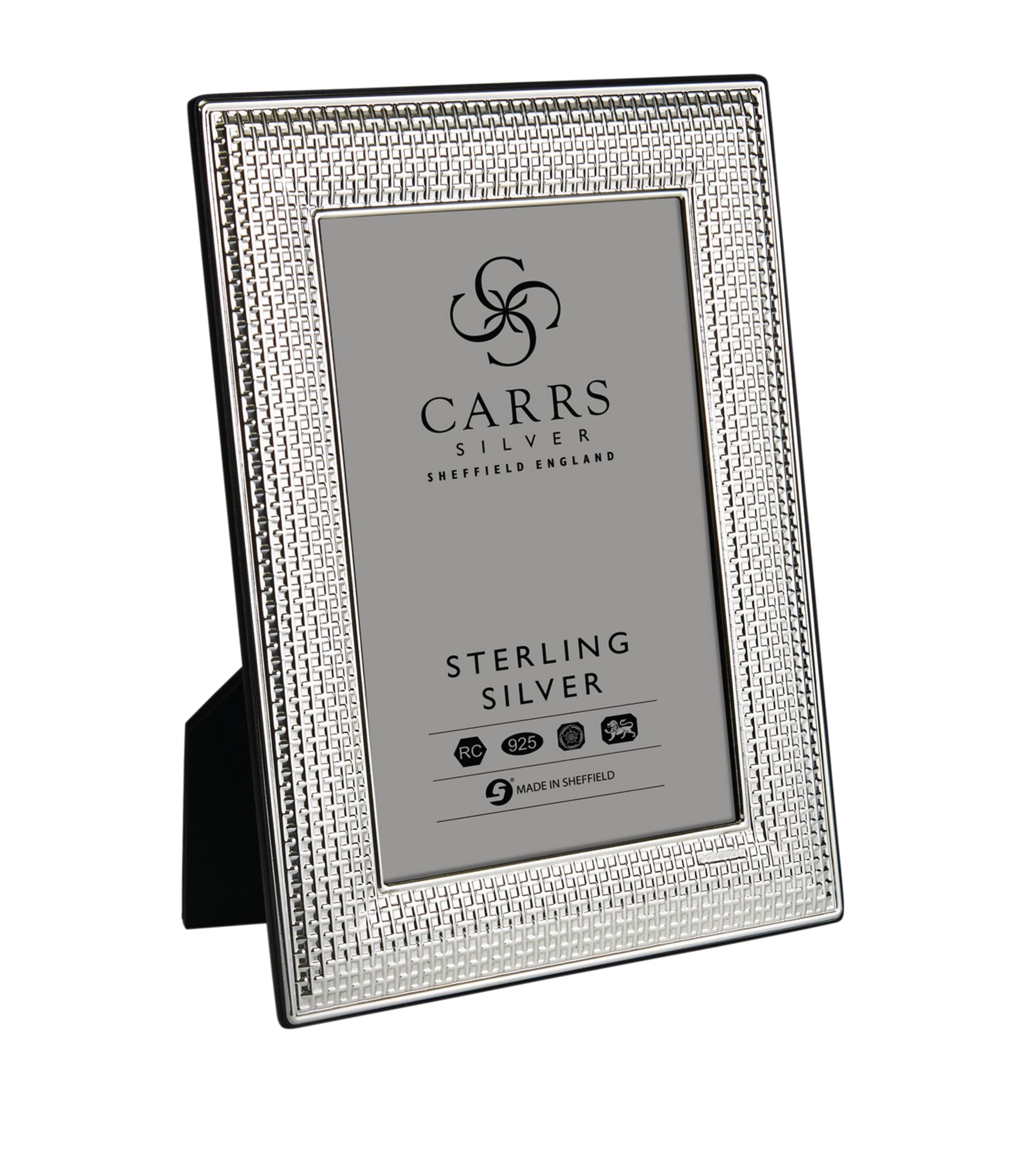 Carrs Silver sterling silver cross stitch photo frame 8x6 inch - British product