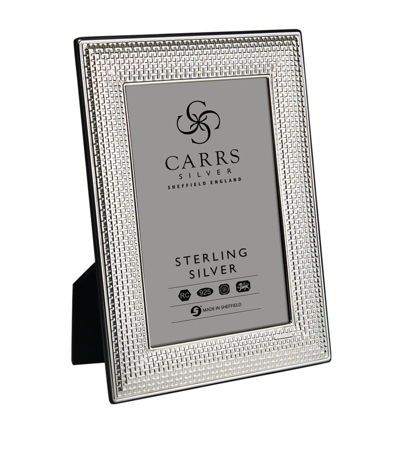 Carrs Silver sterling silver cross stitch photo frame 8x6 inch - British product
