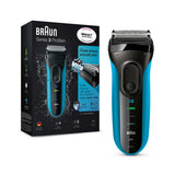 Braun Series 3 ProSkin Electric Shaver - Black/Blue 3010s GOODS Boots   