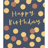 Sainsbury's Happy Birthday Card Gold and Copper Dots Greeting Card GOODS Sainsburys   