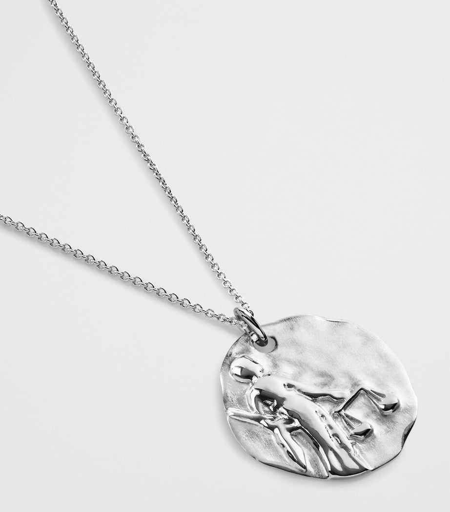 Monica Vinader sterling silver Libra zodiac necklace (British brand)