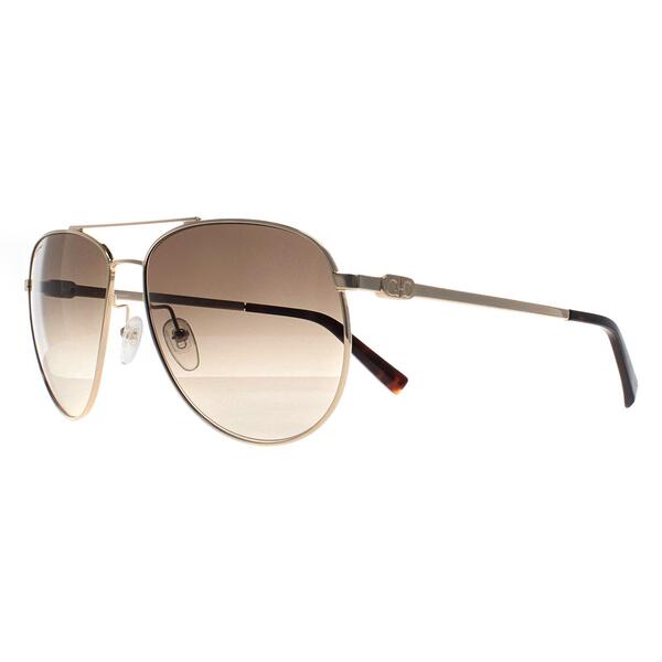 Salvatore Ferragamo gold gradient unisex sunglasses, imported from the UK