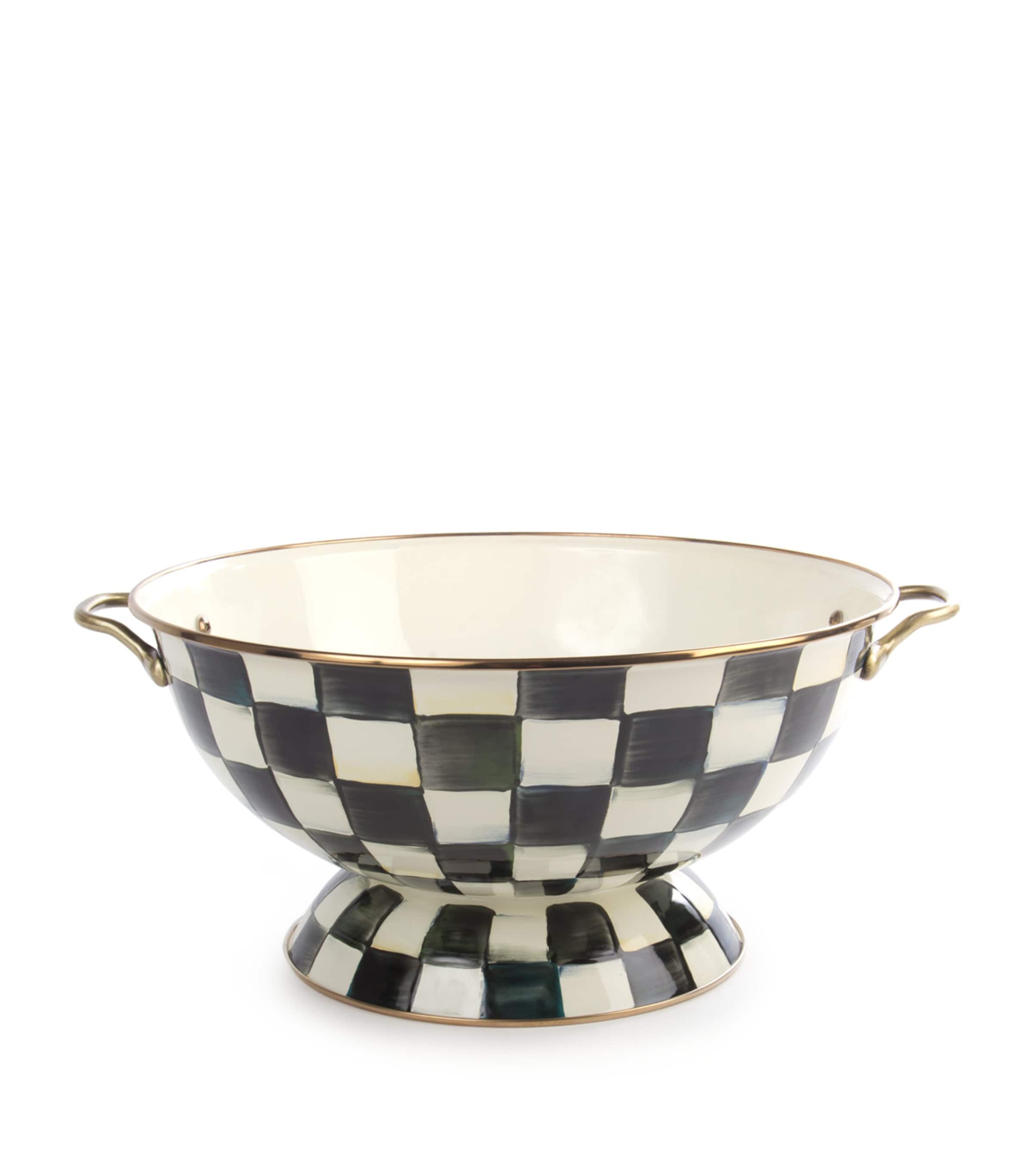 MacKenzie-Childs Courtly Check enamel bowl 42cm, imported from the UK